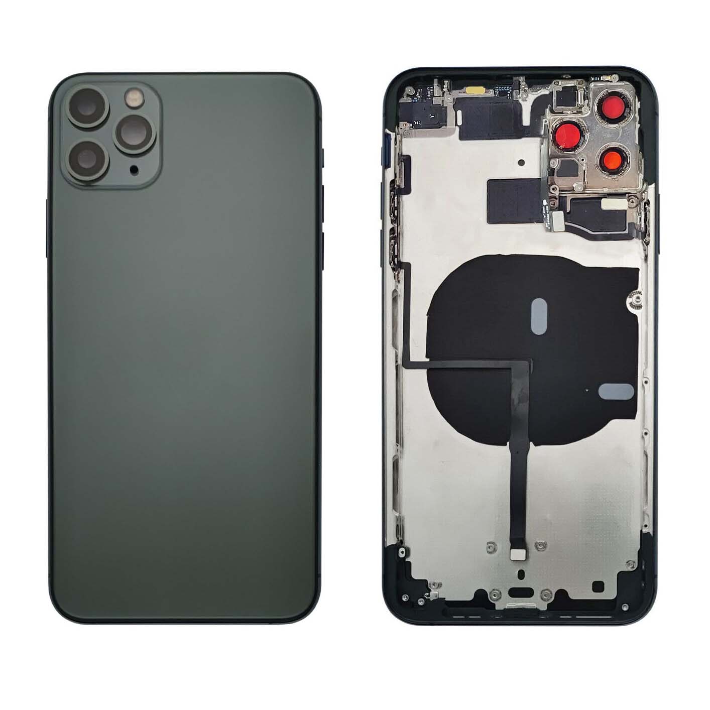 Back Housing W/ Small Parts Pre-Installed For iPhone 11 Pro Max-Midnight Green