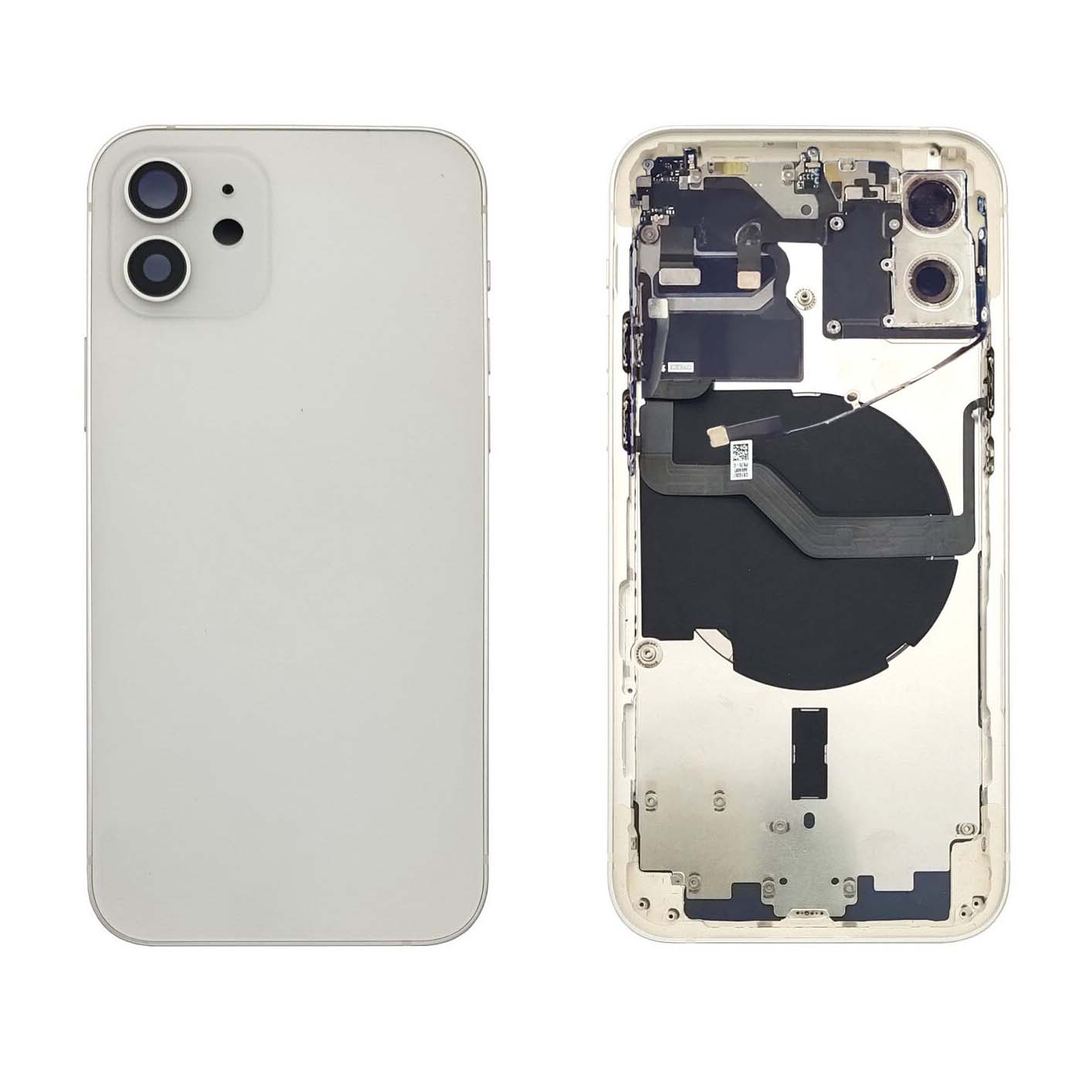 Back Housing W/ Small Parts Pre-Installed For iPhone 12 -White