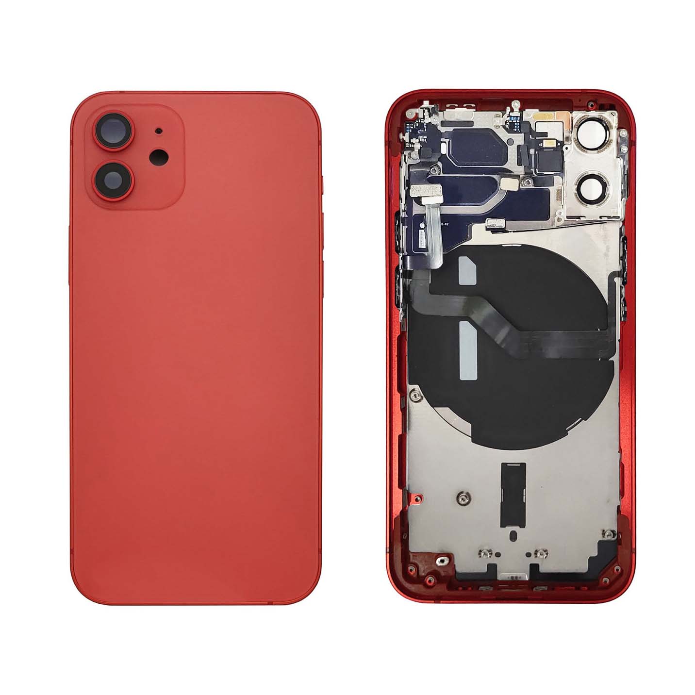 Back Housing W/ Small Parts Pre-Installed For iPhone 12 Mini - Red