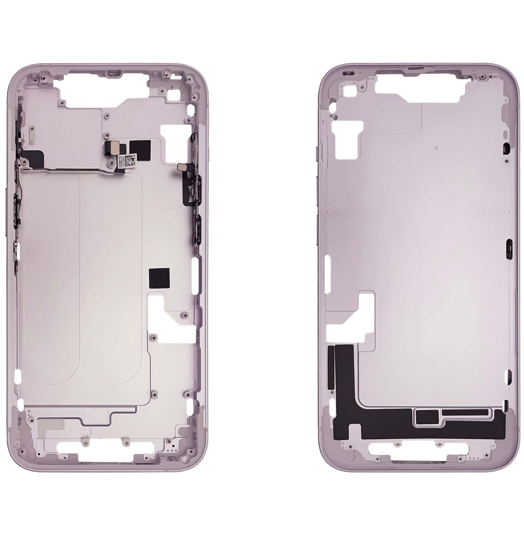 Mid- Frame Housing with Power & Volume Button for iPhone 14- Purple