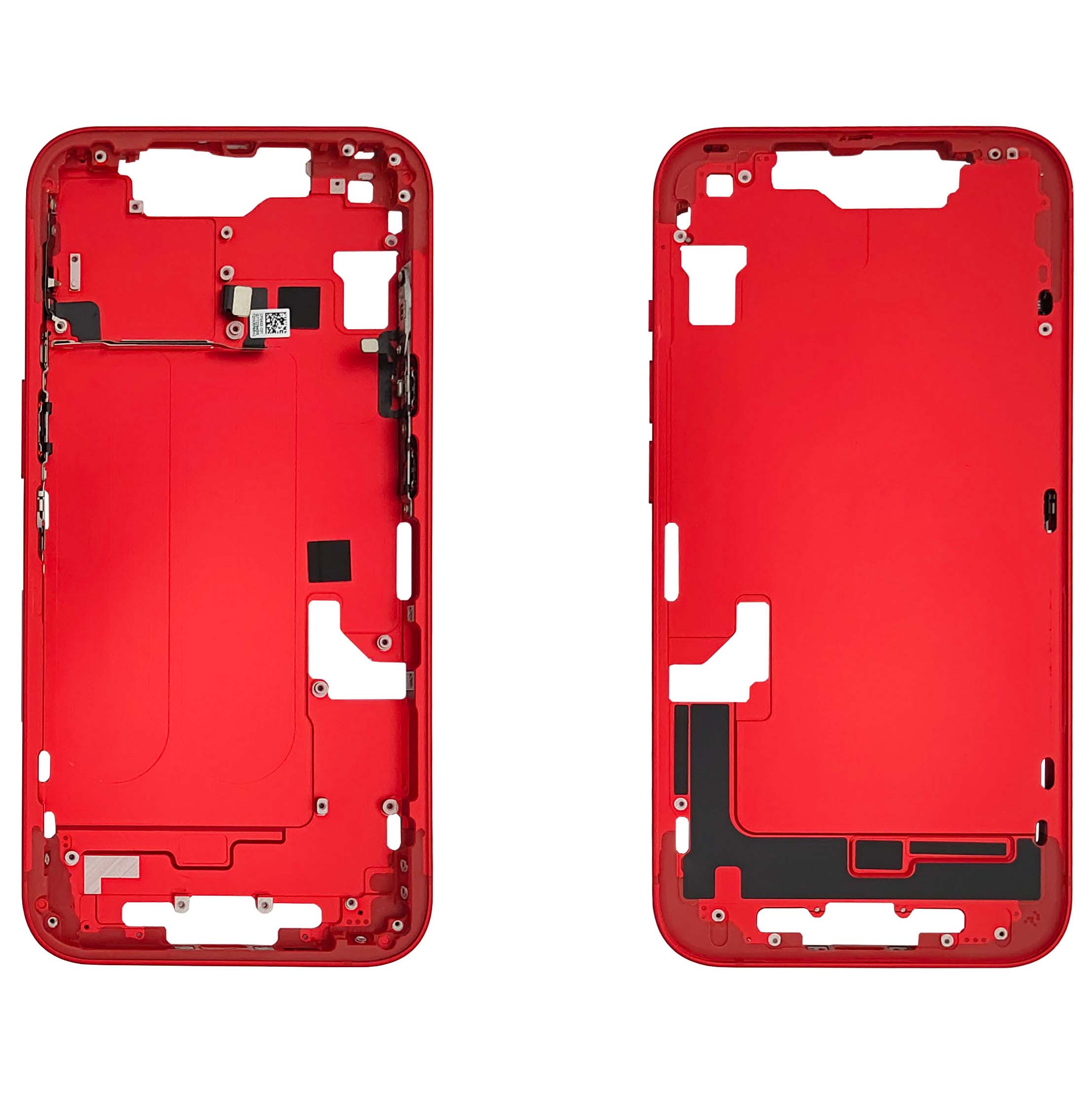 Mid- Frame Housing with Power & Volume Button for iPhone 14- Red