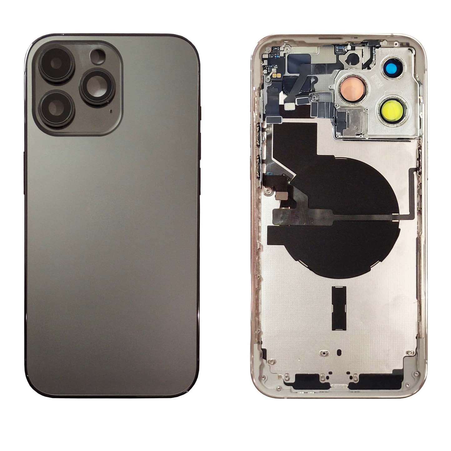 Back Housing W/ Small Parts Pre-Installed For iPhone 14 Pro Max- Space Black
