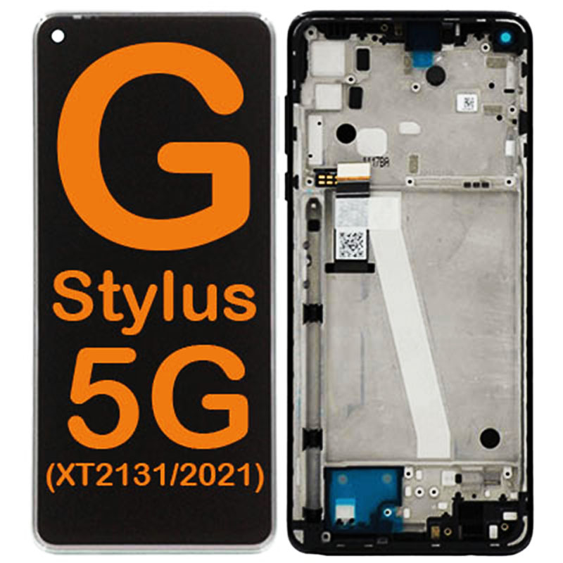 LCD Display Touch Screen Digitizer Replacement Oem Refurbished for Motorola Moto G Stylus 5G (XT2131 / 2021) (With Frame) 