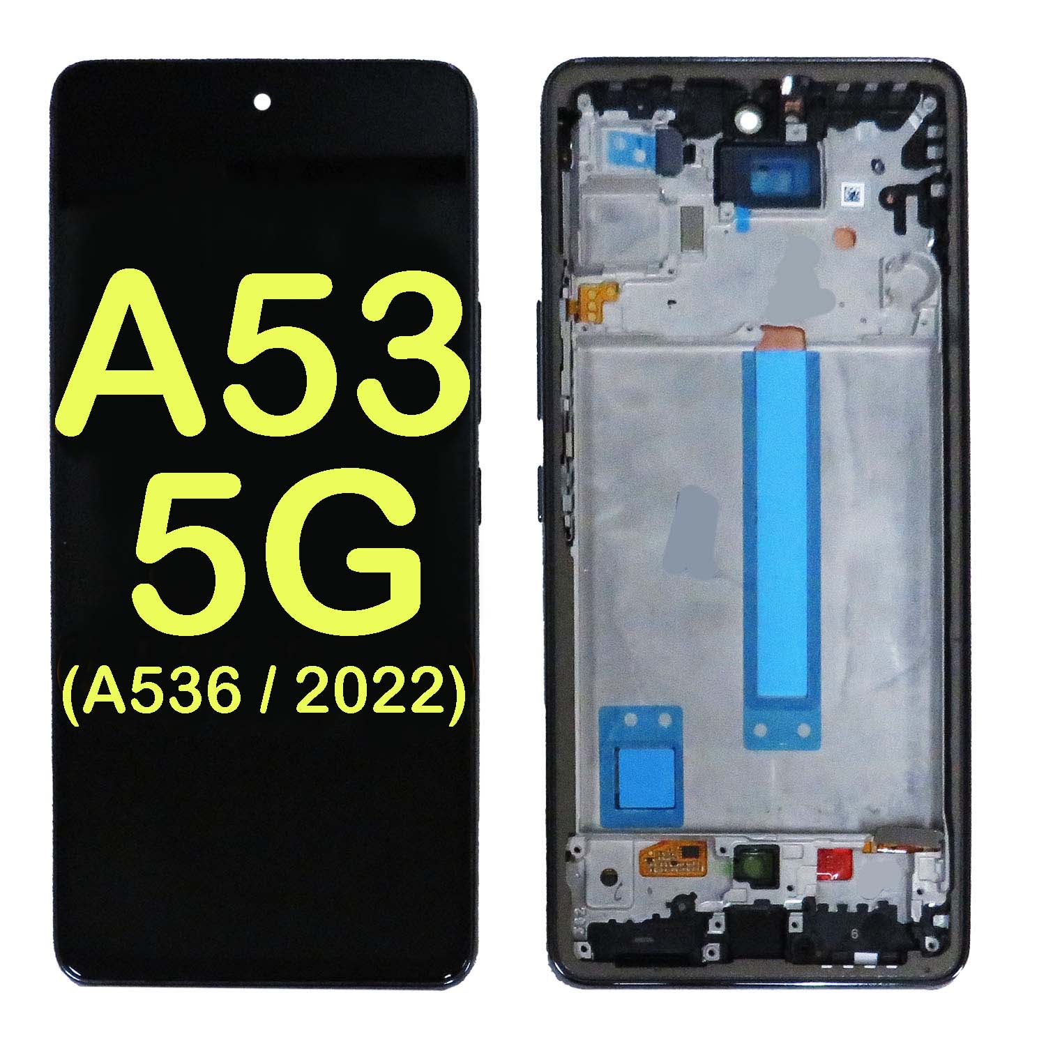 OLED Display Touch Screen Digitizer Replacement with Frame for Galaxy A53 5G (A536 2022) (With Finger Print Sensor) ( Aftermarket OLED ) 