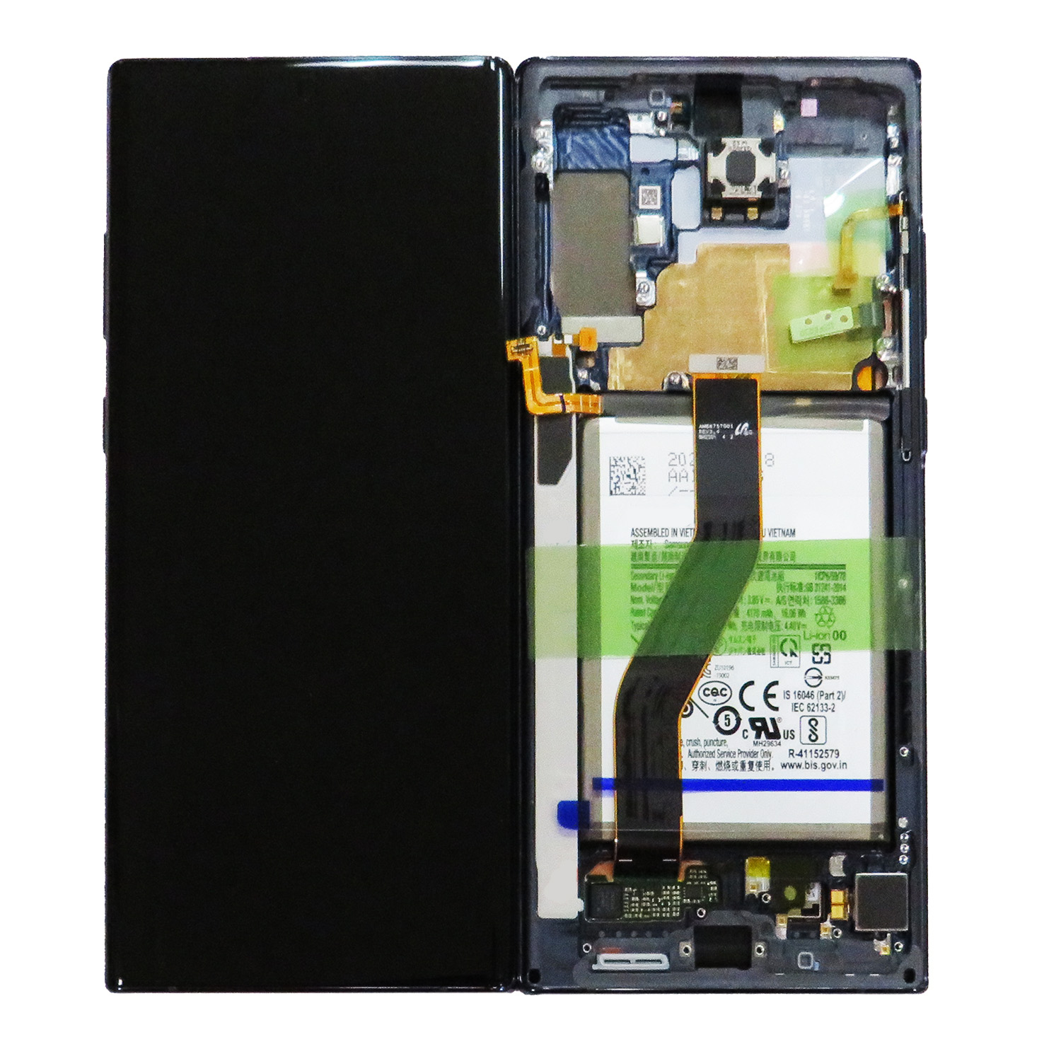 OLED Screen Digitizer Assembly with Frame for Samsung Galaxy Note 10 Plus 5G N975 (Service Pack)-Aura Black