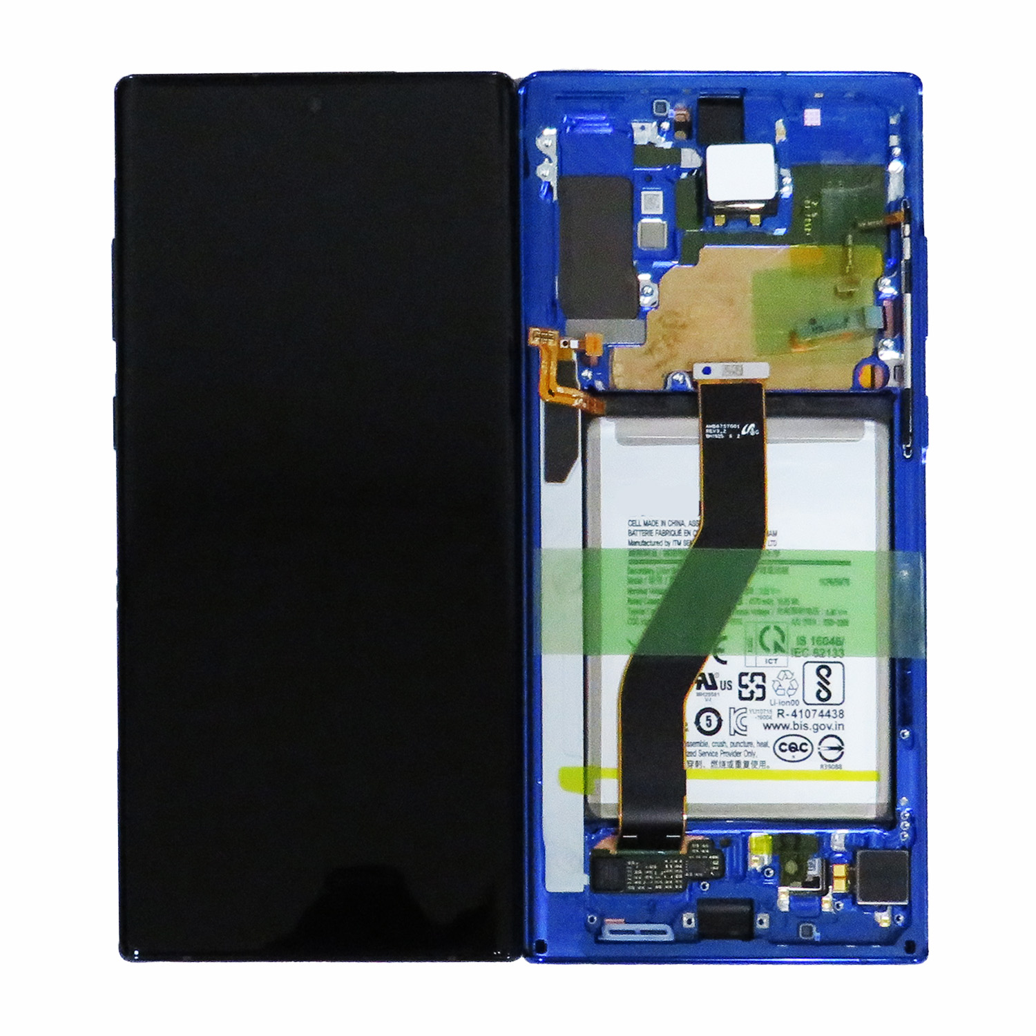 OLED Screen Digitizer Assembly with Frame for Samsung Galaxy Note 10 Plus 5G N975 (Service Pack)-Blue