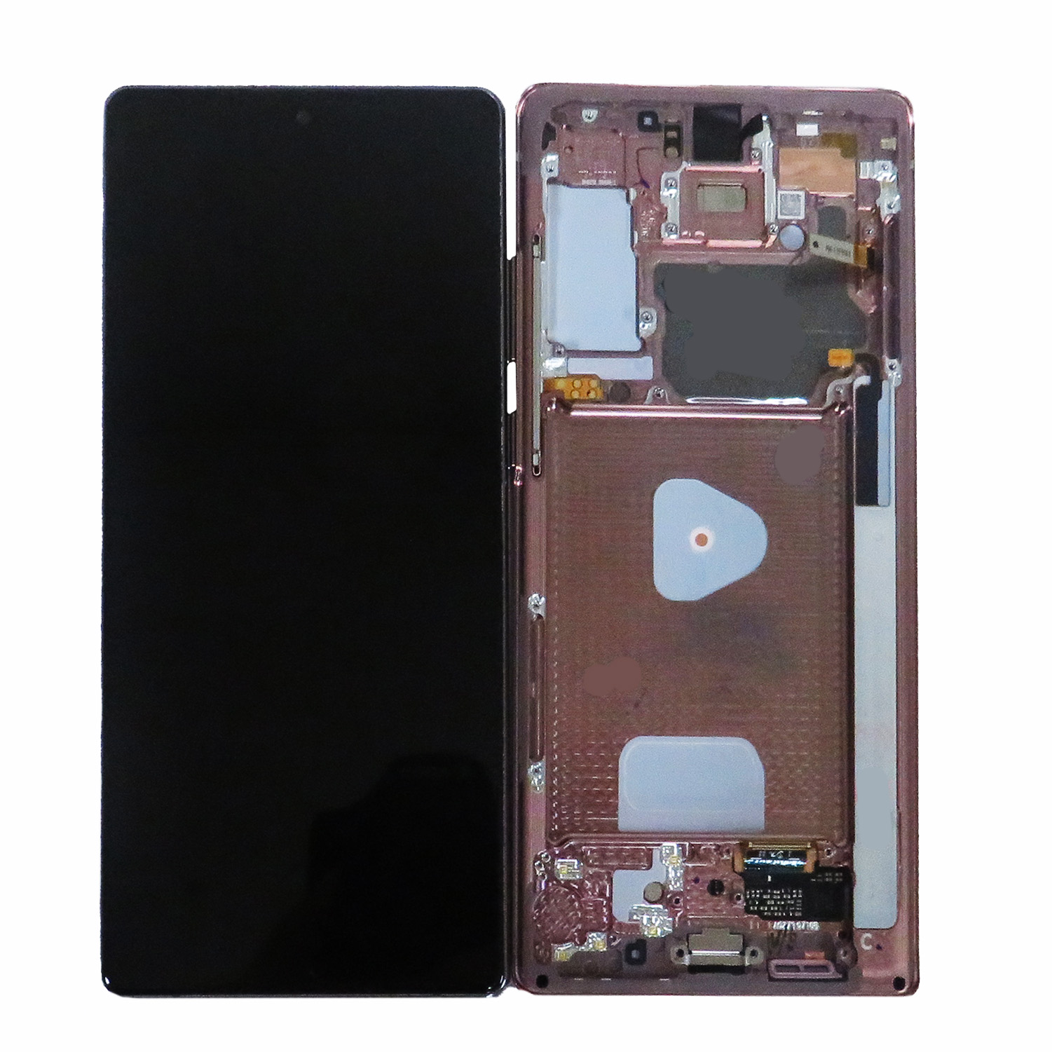 OLED Screen Digitizer Assembly with Frame for Samsung Galaxy Note 20 5G N981 (Refurbished)-Mystic Bronze