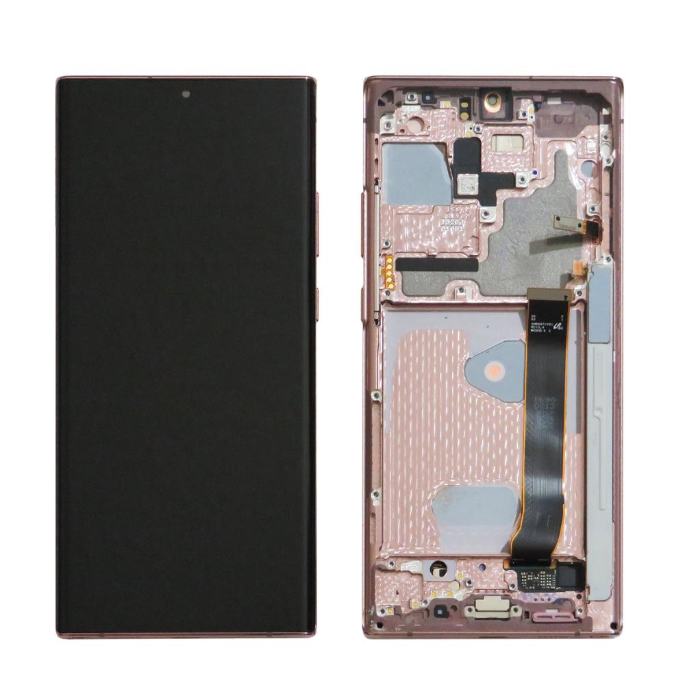 OLED Screen Digitizer Assembly with Frame for Samsung Galaxy Note 20 Ultra 5G N986 (Refurbished)- Mystic Bronze
