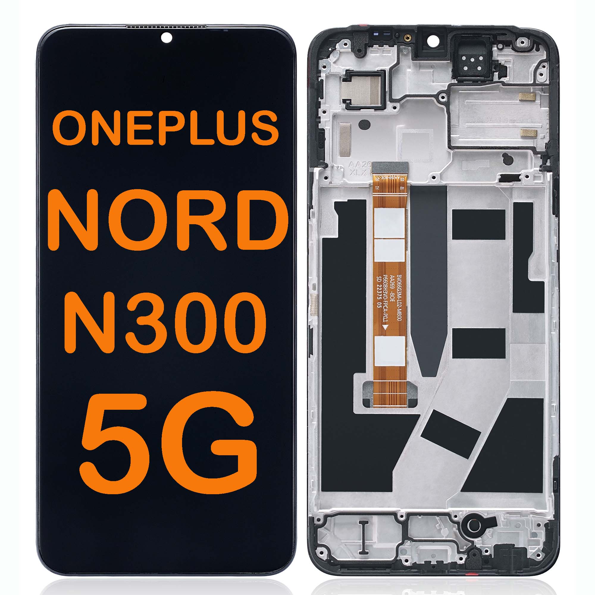 LCD Display Touch Screen Digitizer Replacement Oem Refurbished for OnePlus Nord N300 5G 