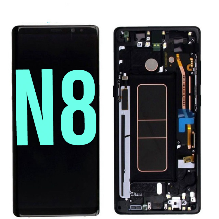 OLED Screen Digitizer Assembly with Frame for Samsung Galaxy Note 8 N950 (Refurbished)-Blue