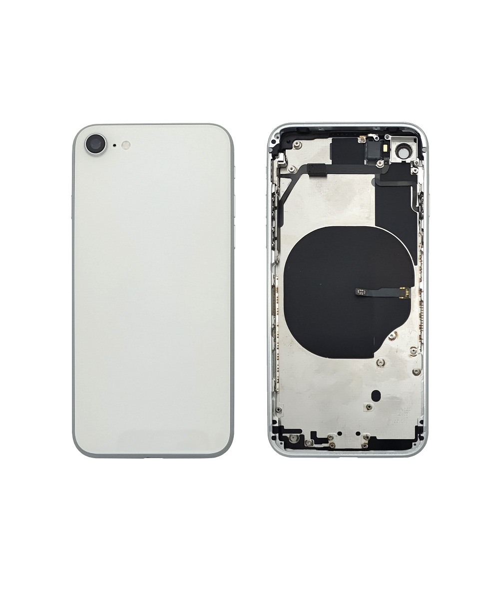 Back Housing W/ Small Parts Pre-Installed For iPhone SE (2020)-White