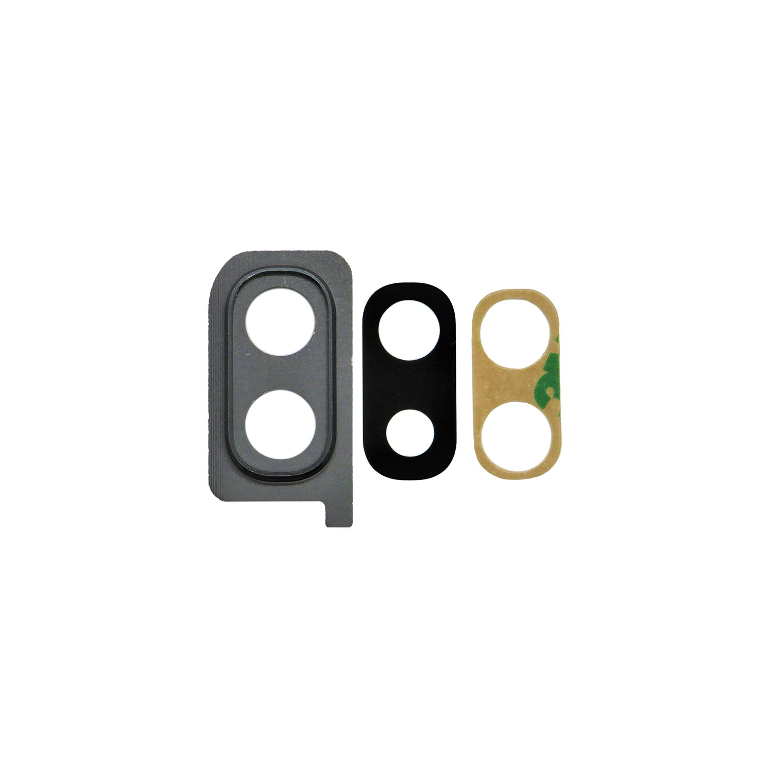 Back Camera Lens with Cover Bezel Ring for Galaxy A20 (A205 2019)-Black 