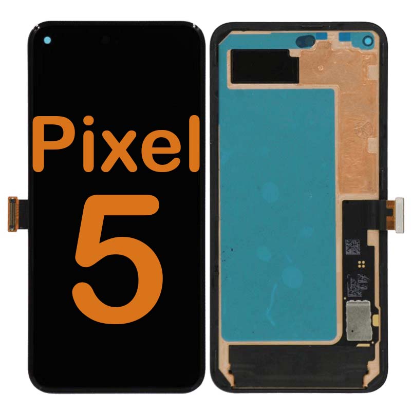 LCD Display Touch Screen Digitizer Replacement Oem Refurbished for Google Pixel 5 (With Frame) - Black