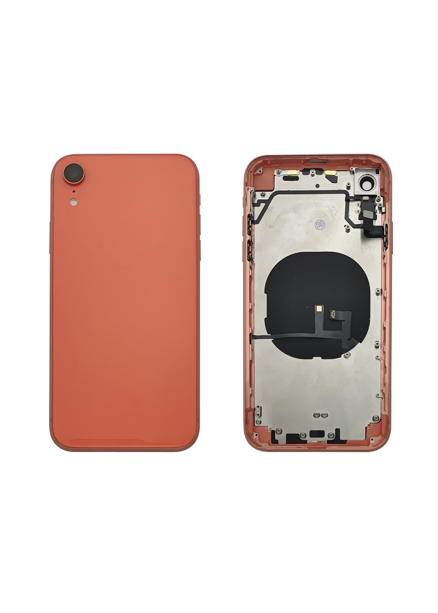 Back Housing W/ Small Parts Pre-Installed For iPhone XR - Coral