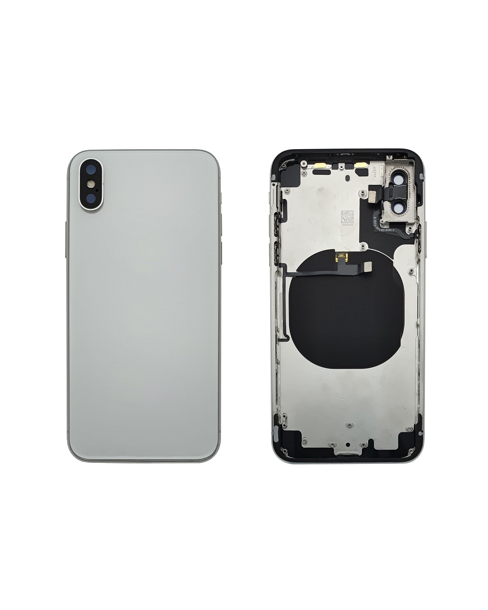 Back Housing W/ Small Parts Pre-Installed For iPhone X - Silver