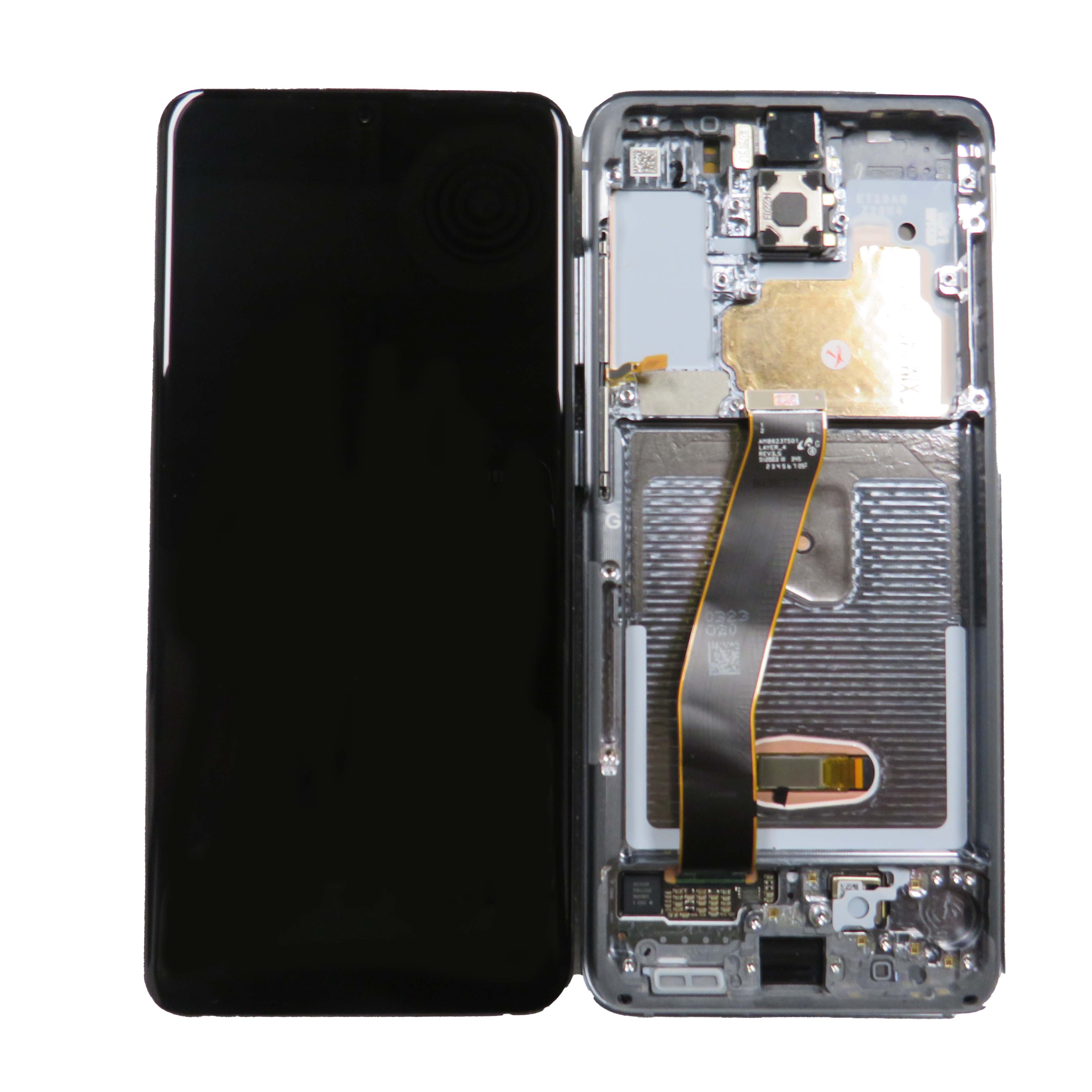OLED Screen Digitizer Assembly with Frame for Samsung S20 5G UW G981V (Service Pack) (VERIZON ONLY)-Cloud White