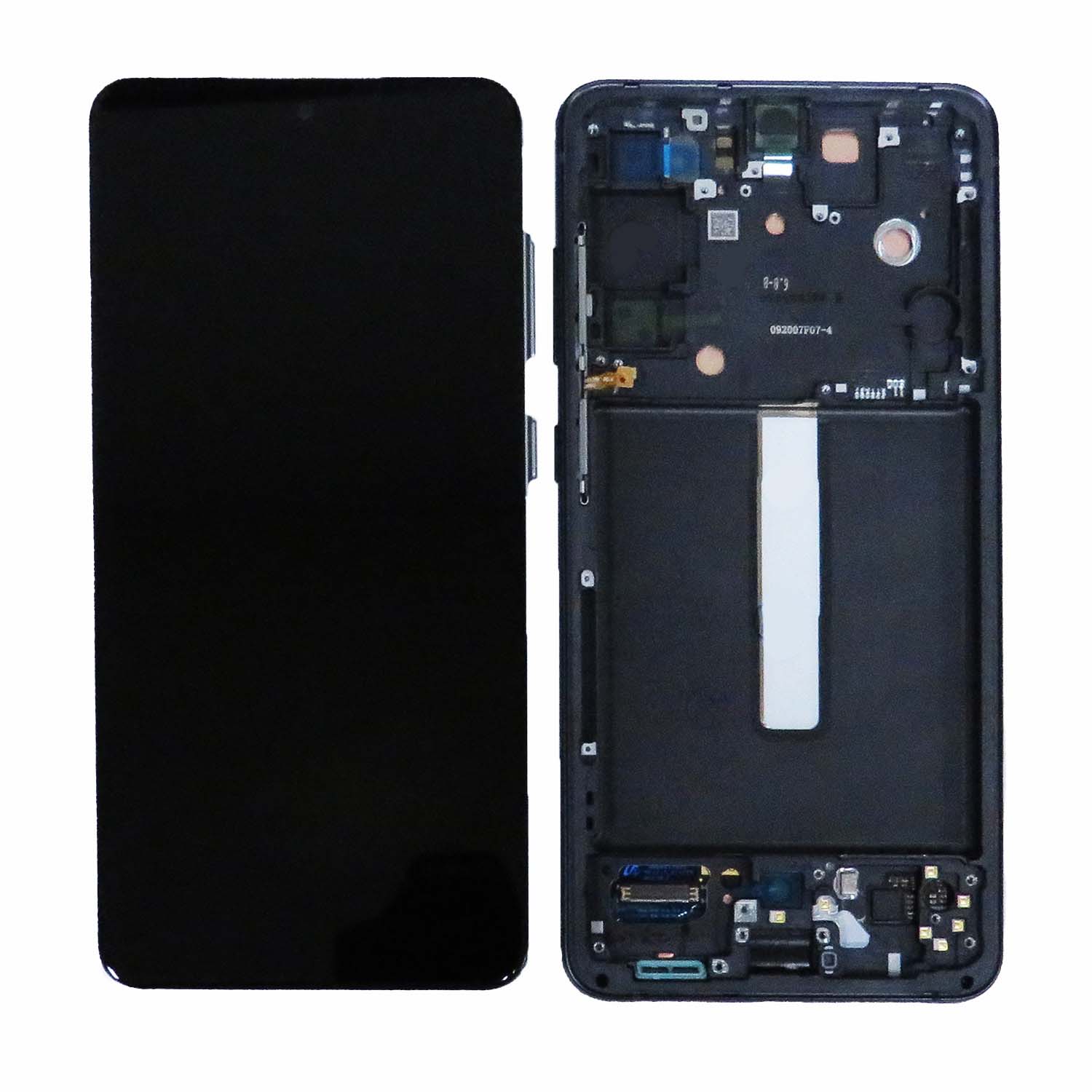 OLED Screen Digitizer Assembly with Frame for Samsung Galaxy S21 FE 5G G990 (Aftermarket Plus)- Black