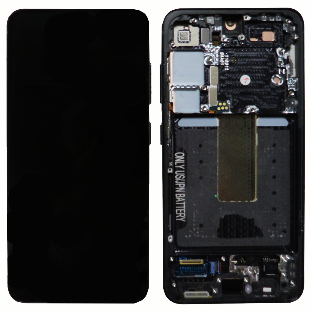 OLED Screen Digitizer Assembly with Frame for Samsung Galaxy S23 5G (Refurbished) -Phantom Black