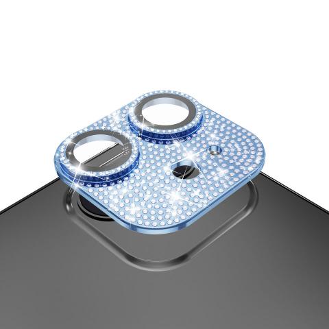 Rear Camera Lens Tempered Glass for iPhone 11 - Bling / Blue