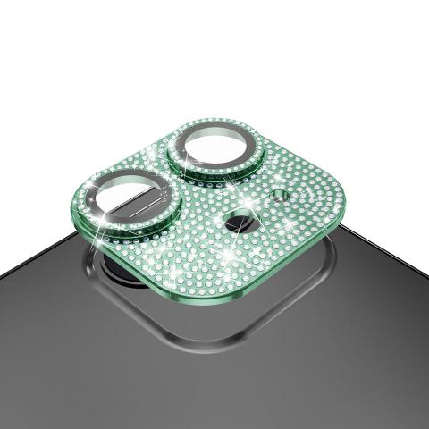 Rear Camera Lens Tempered Glass for iPhone 11 - Bling / Green