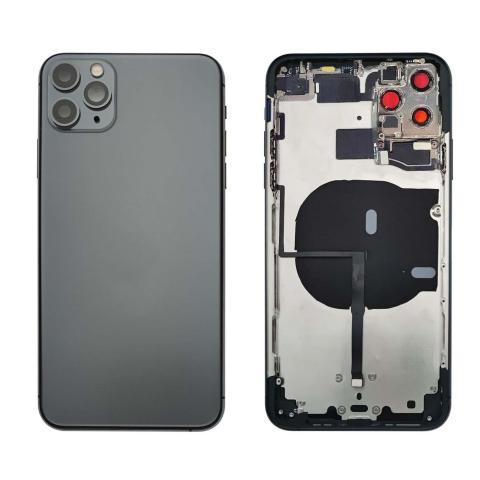 Back Housing W/ Small Parts Pre-Installed For iPhone 11 Pro Max-Space Gray