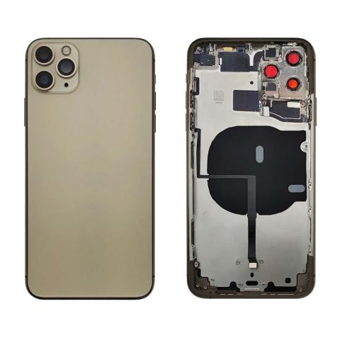 Back Housing W/ Small Parts Pre-Installed For iPhone 11 Pro Max-Gold