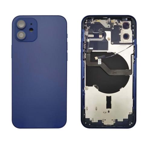 Back Housing W/ Small Parts Pre-Installed For iPhone 12 -Blue