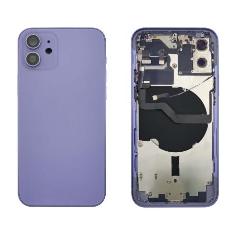 Back Housing W/ Small Parts Pre-Installed For iPhone 12 -Purple
