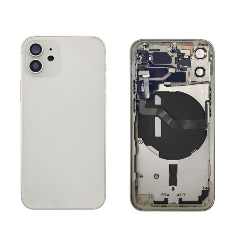 Back Housing W/ Small Parts Pre-Installed For iPhone 12 Mini - White