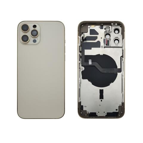Back Housing W/ Small Parts Pre-Installed For iPhone 12 Pro Max-Gold
