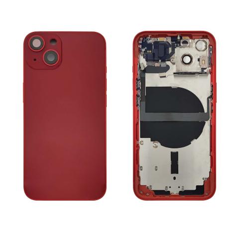 Back Housing W/ Small Parts Pre-Installed For iPhone 13-Red