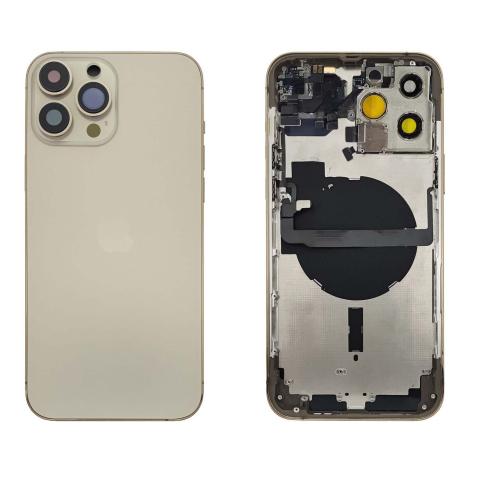 Back Housing W/ Small Parts Pre-Installed For iPhone 13 Pro Max-Gold