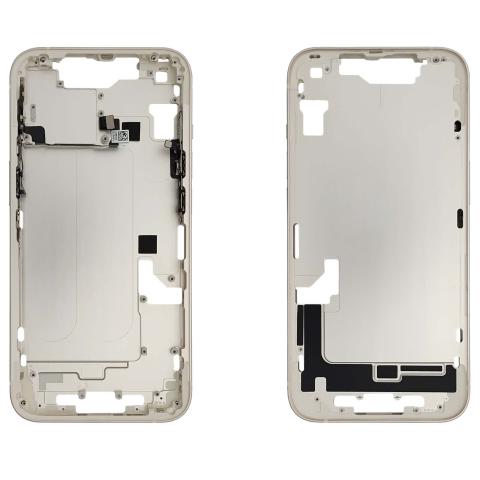 Mid- Frame Housing with Power & Volume Button for iPhone 14- Starlight