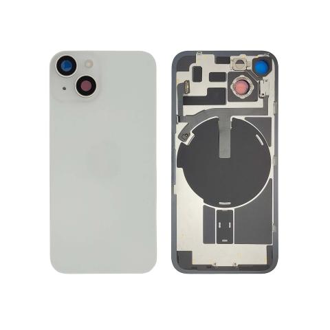 Back Glass With Steel Plate With "ORIGINAL" Wireless NFC & MagSafe Magnet Pre-Installed For iPhone 14 - Starlight