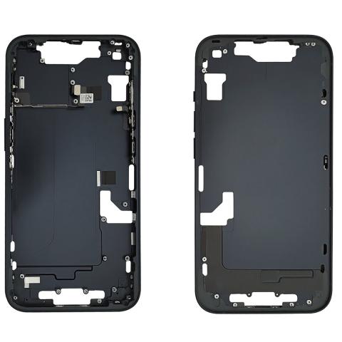 Mid- Frame Housing with Power & Volume Button for iPhone 14- Midnight