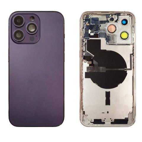 Back Housing W/ Small Parts Pre-Installed For iPhone 14 Pro Max- Deep Purple