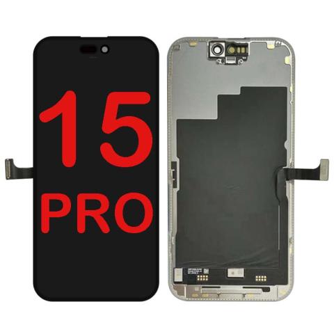 OLED Assembly Compatible For iPhone 15 Pro (Refurbished)-Black 