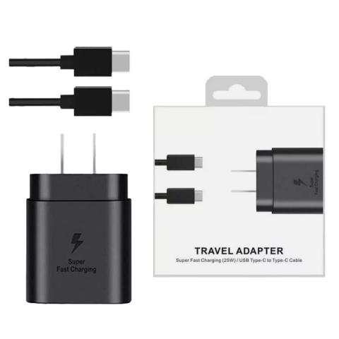 25W Type-C to Type-C Super-Fast Charge Power Adapter Combo for Samsung Device