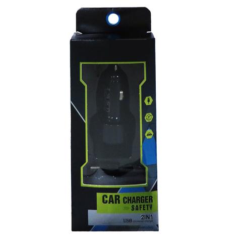 (COMBO) Dual Type C and USB Fast Car Adapter With Type C to Type C Cable 