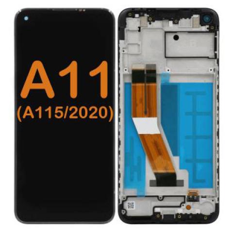 LCD Display Touch Screen Digitizer Frame Replacement Oem Refurbished for Galaxy A11 (A115 2020)(US VERSION)