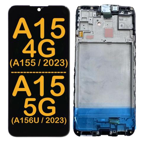 OLED Display Touch Screen Digitizer With Frame Replacement for Samsung Galaxy A15 4G (A155 / 2023) / A15 5G (A156U / 2023) (US & Int'l) (Aftermarket Plus OLED)