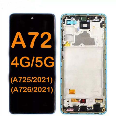 LCD Display Touch Screen Digitizer Replacement for Galaxy A72 (A725 2021) / A72 5G (A726 2021) - (Service Pack)