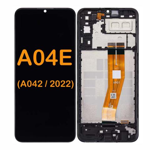OLED Display Touch Screen Digitizer Replacement With Frame for Galaxy A04E (A042 2022)
