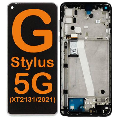 LCD Display Touch Screen Digitizer Replacement Oem Refurbished for Motorola Moto G Stylus 5G (XT2131 / 2021) (With Frame) 