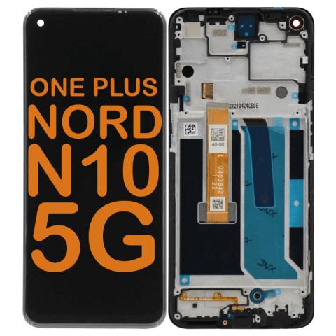 LCD Display Touch Screen Digitizer Replacement Oem Refurbished for OnePlus Nord N10 5G - Black