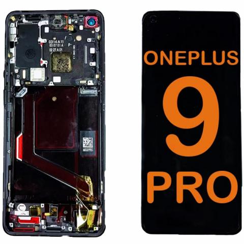 LCD Display Touch Screen Digitizer Replacement Oem Refurbished for OnePlus 9 Pro- Black