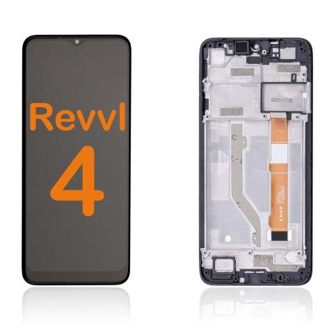 LCD Display Touch Screen Digitizer Replacement Oem Refurbished for T-Mobile Revvl 4 (With Frame) - Black
