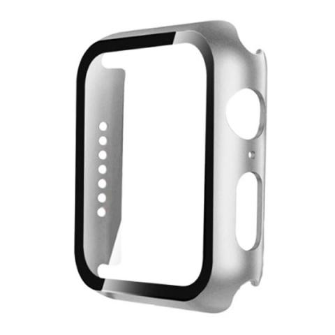 Tempered Glass w/ Frame for Watch 40mm - Silver