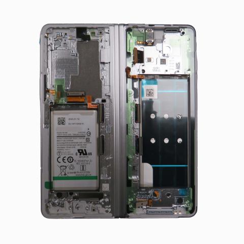Inner OLED Screen Digitizer Assembly with Frame for Samsung Galaxy Z Fold3 5G F926 (Service Pack) - Silver