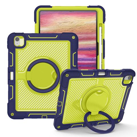 iPad Pro 11" (5th 2024) 360 Rotating Kickstand Shockproof Case - Green / Blue (Ground Shipping Only)